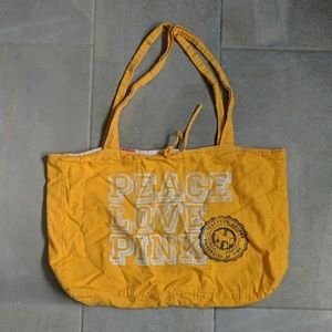 Pink reversible tote